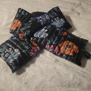 THINK ROYLN Vibrant Floral Black Scarf